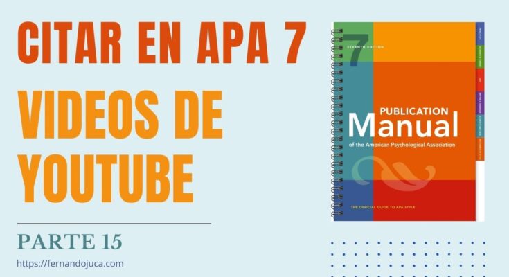 citar apa 7 youtube
